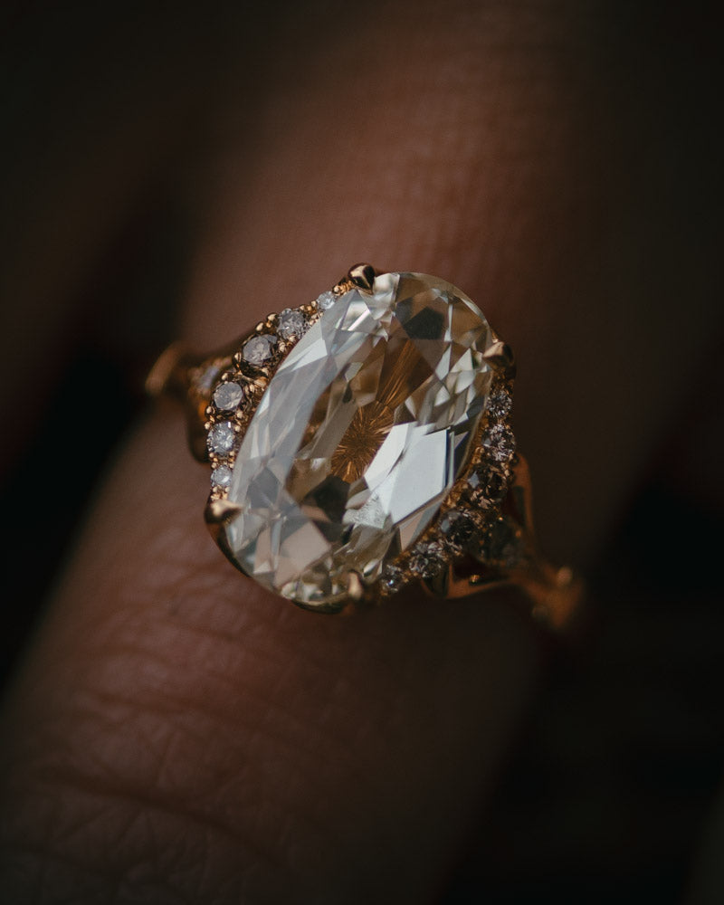 Moira Patience Fine Jewellery Etive Ring warm white old-cut diamond