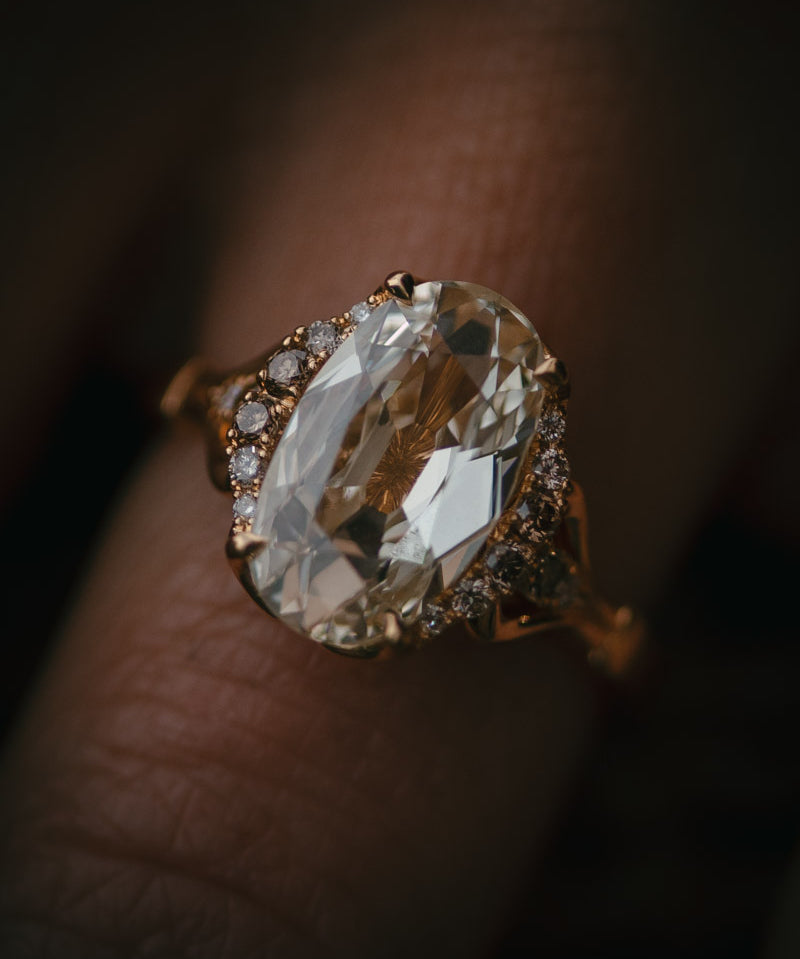 Moira Patience Fine Jewellery Etive Ring warm white old-cut diamond