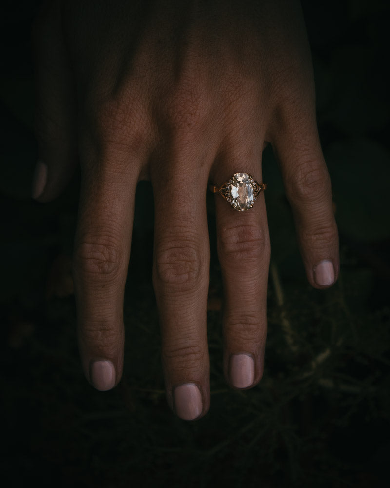 Moira Patience Fine Jewellery Etive Ring warm white old-cut diamond