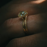Engraved Fern Wedding Ring