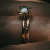 Engraved Wild Flower Wedding Ring