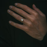 Engraved Wild Flower Wedding Ring