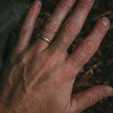 Engraved Wild Flower Wedding Ring