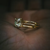 Engraved Wild Flower Wedding Ring