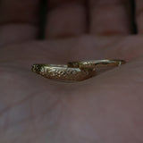 Engraved Wild Flower Wedding Ring