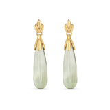 Snowdrop Green Amethyst Drop Earrings
