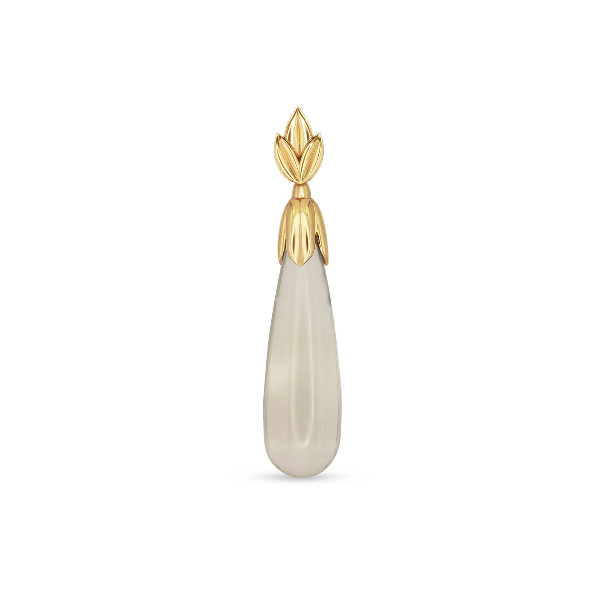Moira Patience Fine Jewellery Snowdrop Green Quartz Drop Pendant Chain