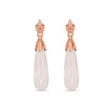 Snowdrop Rose Quartz Drop Earrings