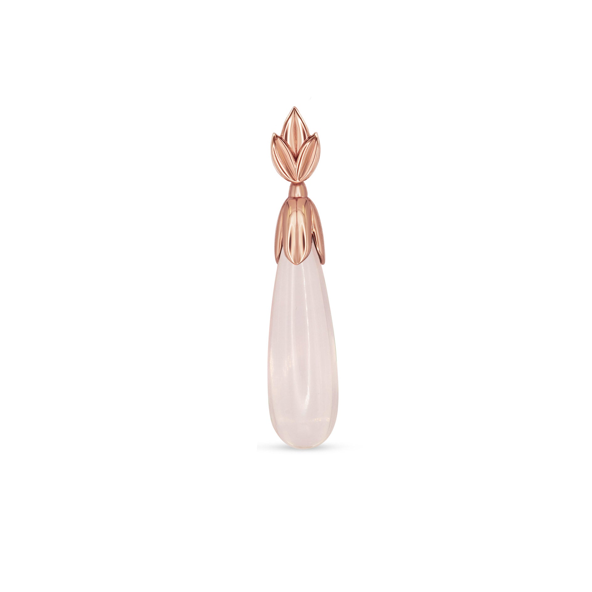 Moira Patience Fine Jewellery Snowdrop Rose Quartz Drop Pendant
