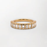 Emerald Cut Diamond Half Eternity Band