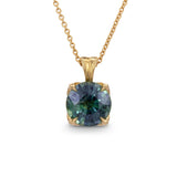 Moira Patience teal sapphire petal pendant