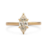 Uist marquise natural diamond solitaire ring in 18ct yellow gold; product studio shot