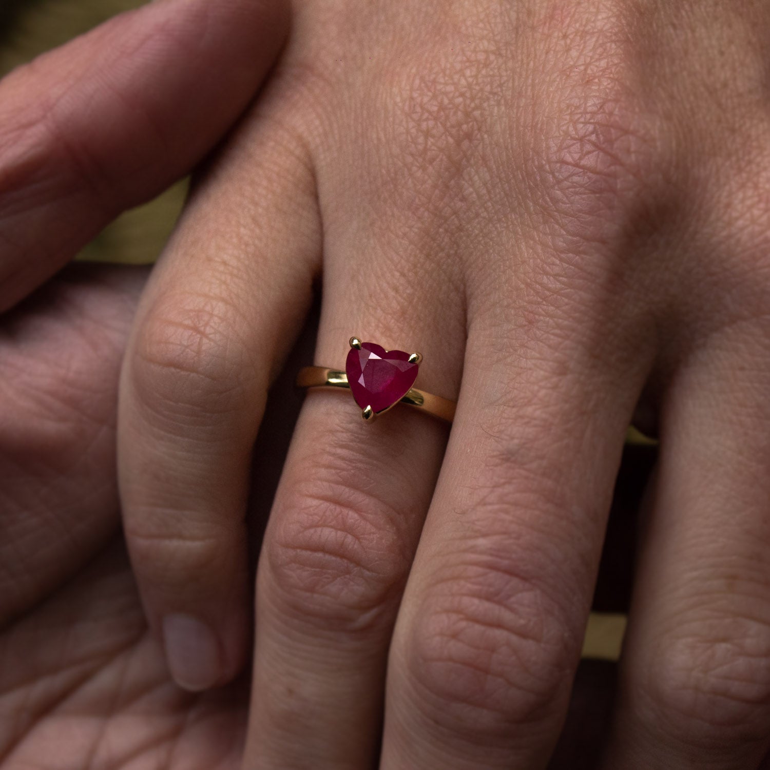 Moira Patience heart-shaped ruby ring