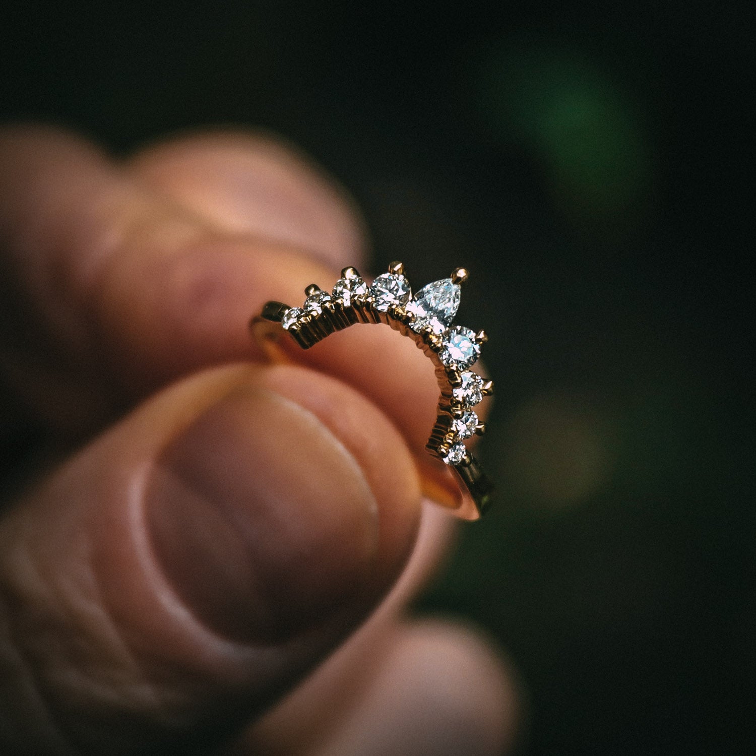 Moira Patience wedding rings with diamonds