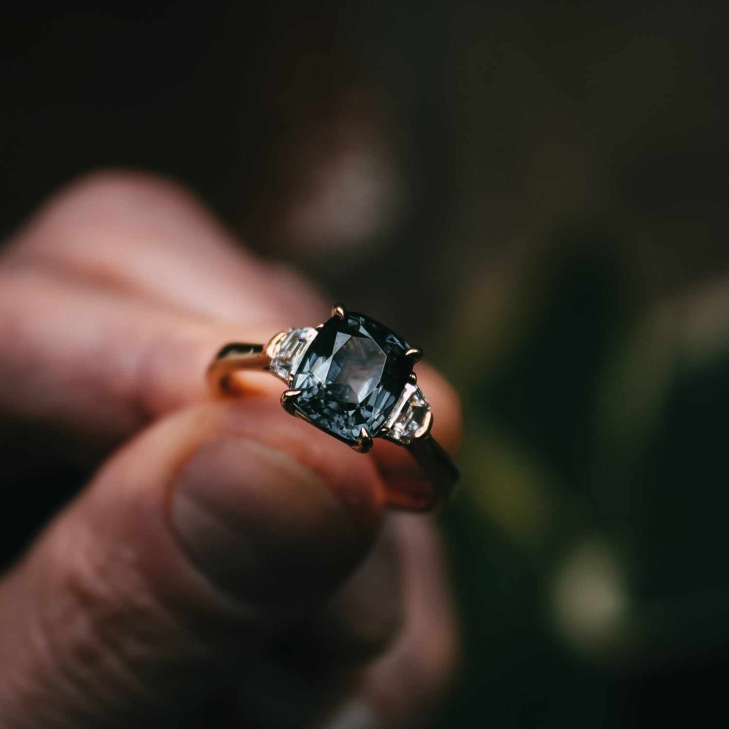 Moira Patience Spinel and diamond engagement ring