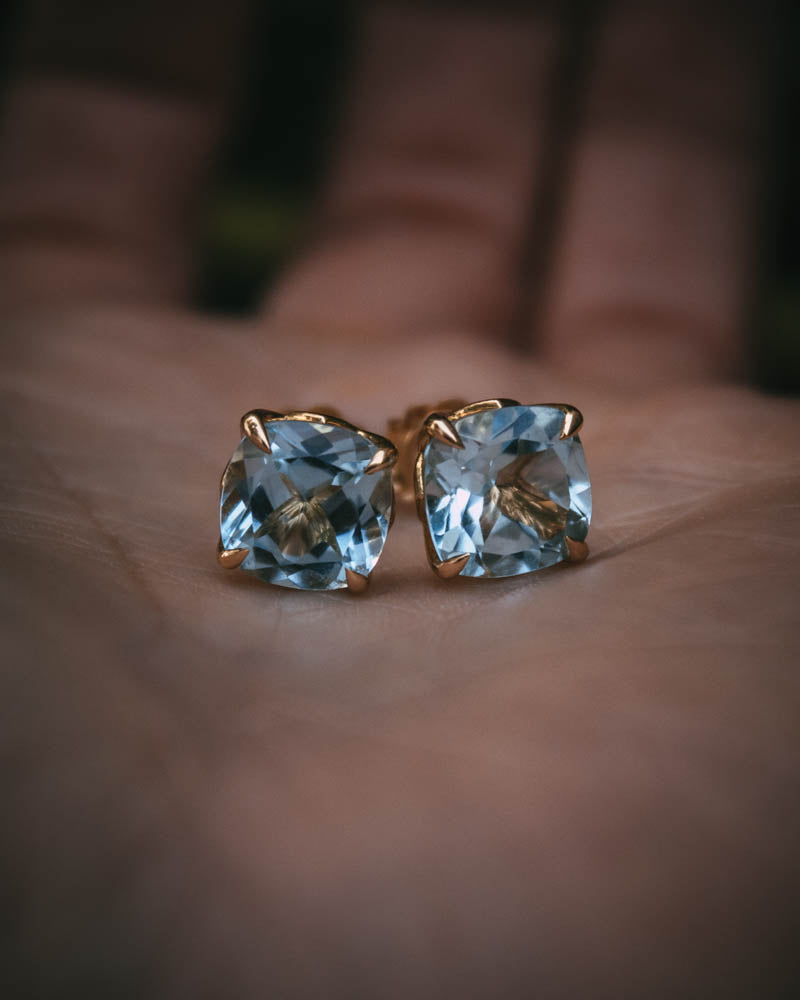 Moira Patience Gem Index Blue Topaz Gemstone Earrings