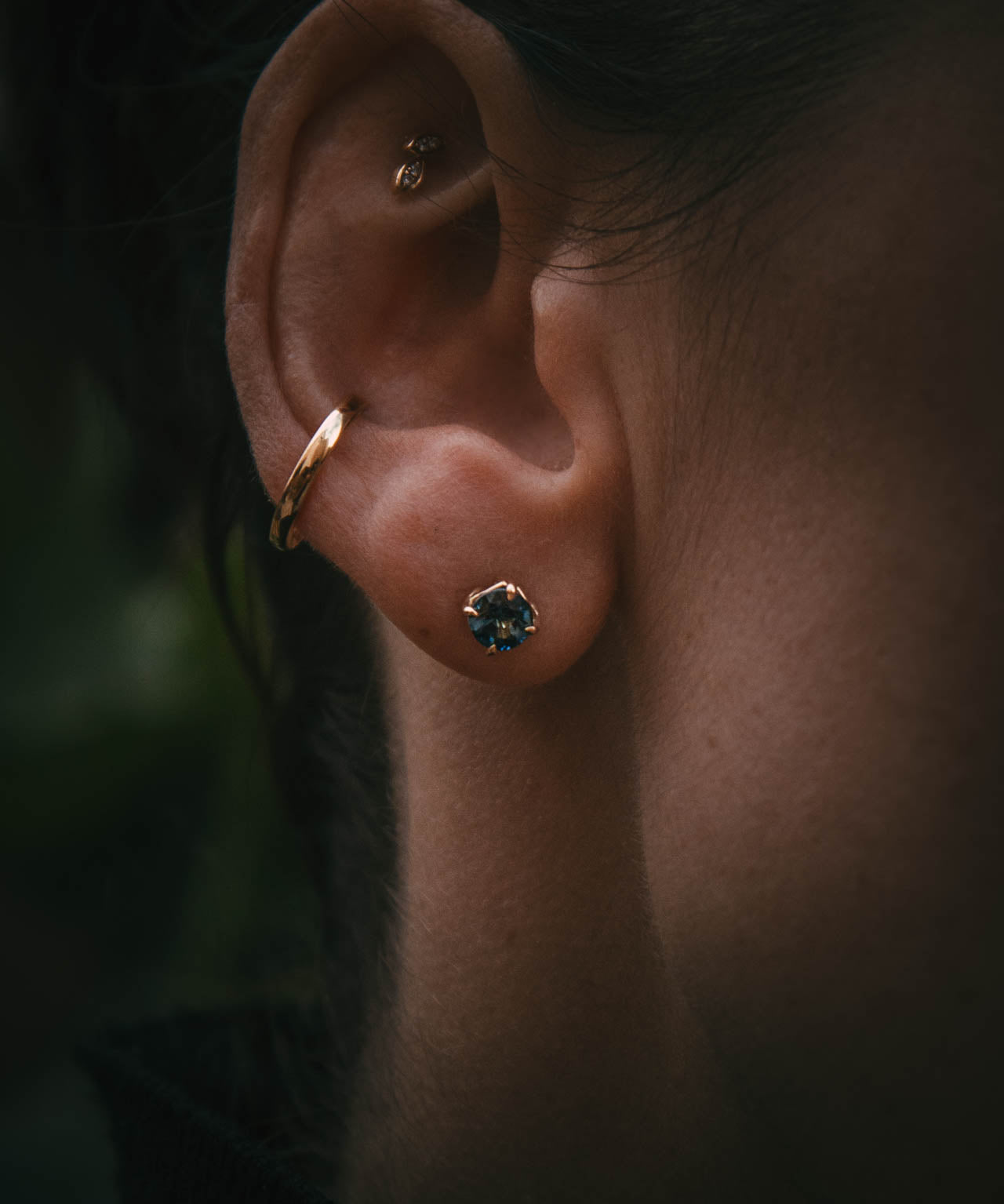 Moira Patience natural sapphire stud earrings