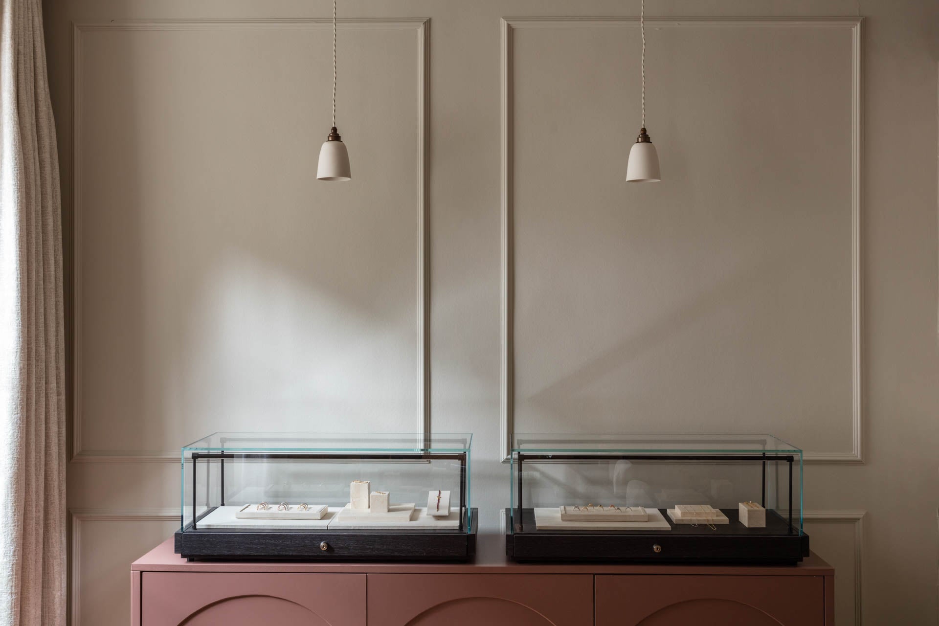 Moira Patience Fine Jewellery showroom soft light in Georgian building in Edinburgh