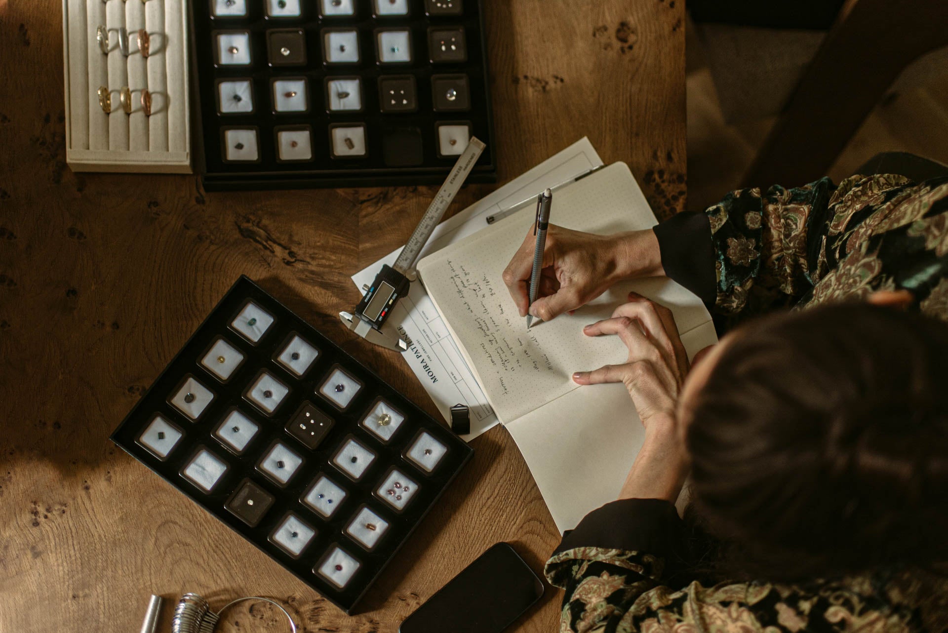 Moira Patience bespoke consultation in the Edinburgh showroom