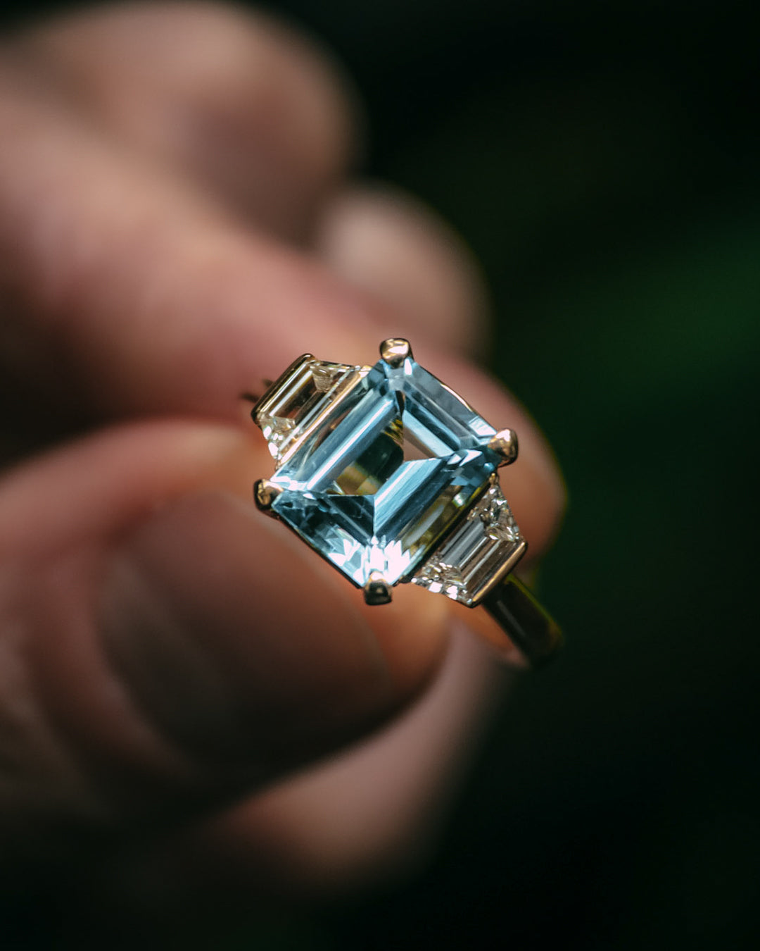 Trilogy engagement ring