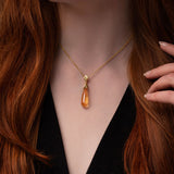 Snowdrop Citrine Drop Pendant